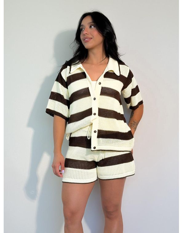 Conjunto Valissa Marrom/manteiga - FORMOSA