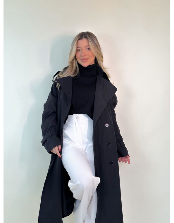 Trench Coat Preta - FORMOSA