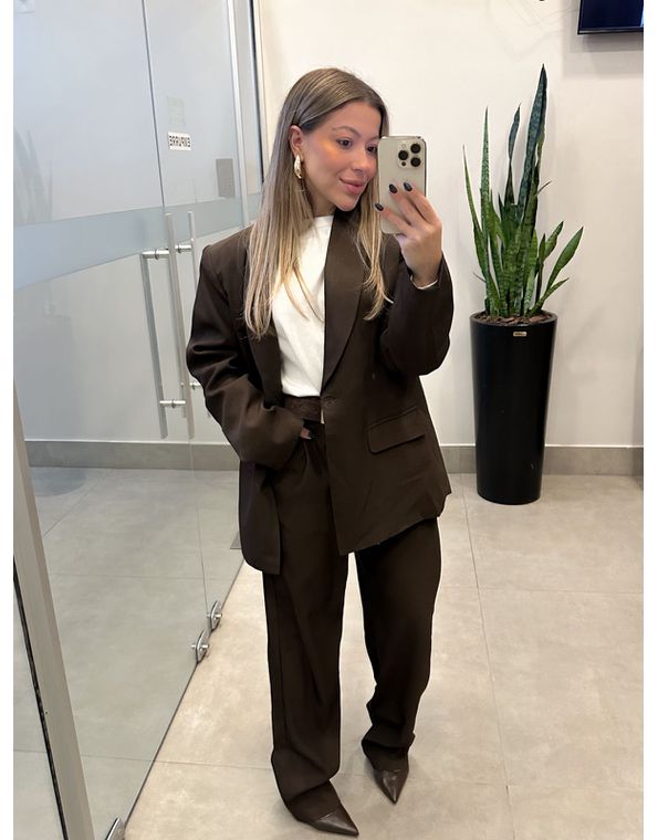 Conjunto Blazer Enola Marrom - FORMOSA