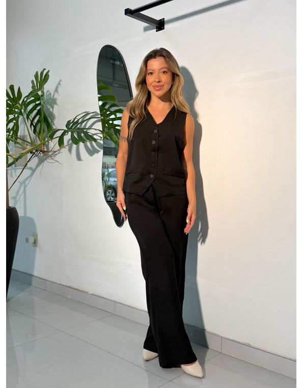 Conjunto Colete Mael Preto - FORMOSA