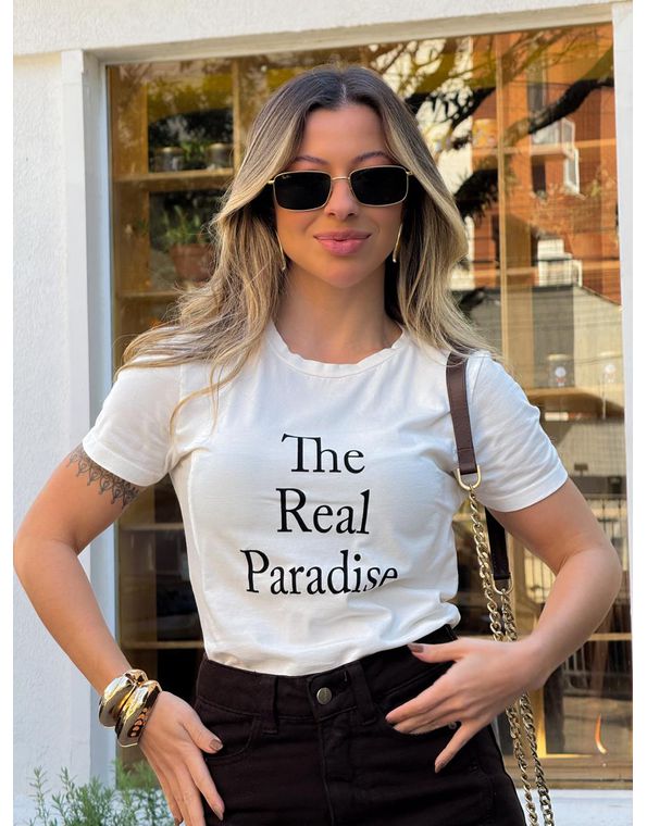 Baby Tee Paradise Off White - FORMOSA