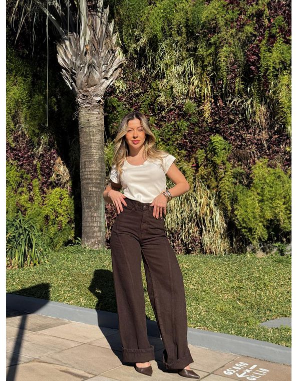 Calça Jeans Kananda Marrom - FORMOSA