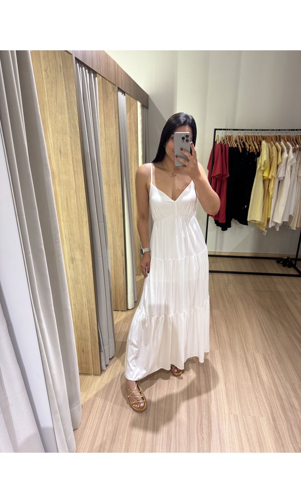 VESTIDO LEONI BRANCO - 165984 - Loja Damas