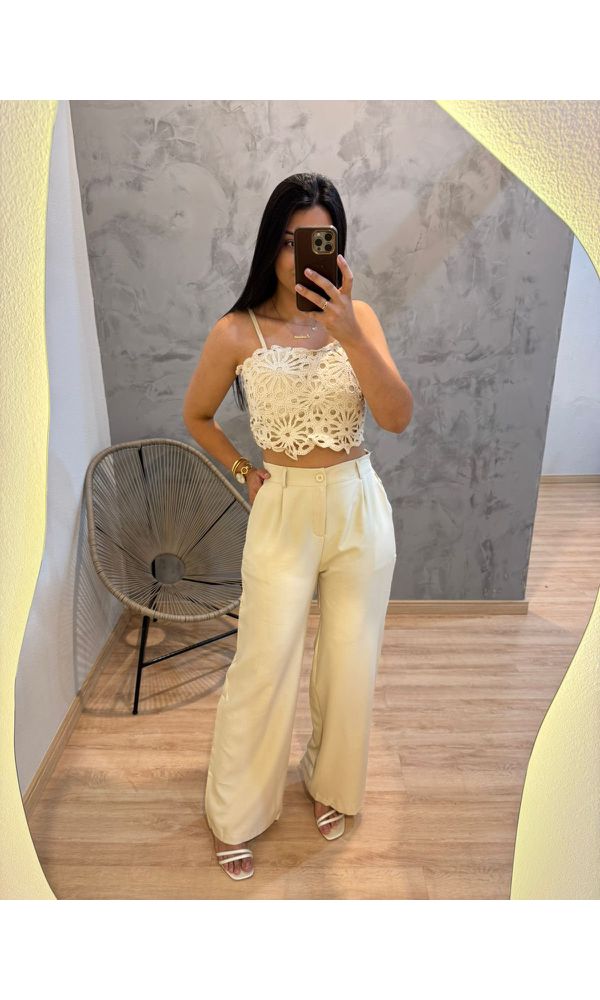 CONJUNTO MEET CROPPED OFF - 36524 - Loja Damas