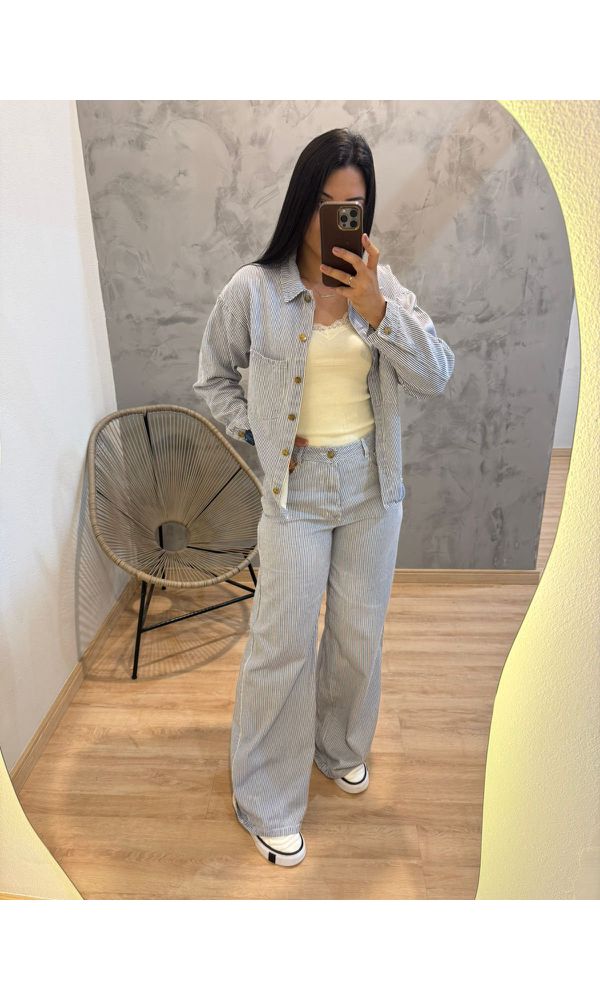 CALÇA WIDE LEG NÁUTICA - 36585 - Loja Damas