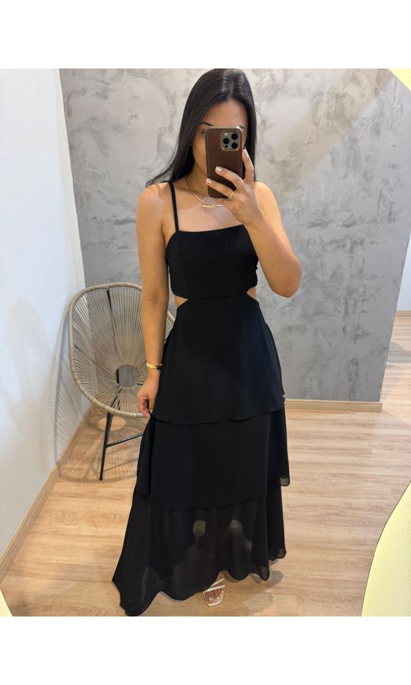VESTIDO KATHERYN PRETO - 323230 - Loja Damas