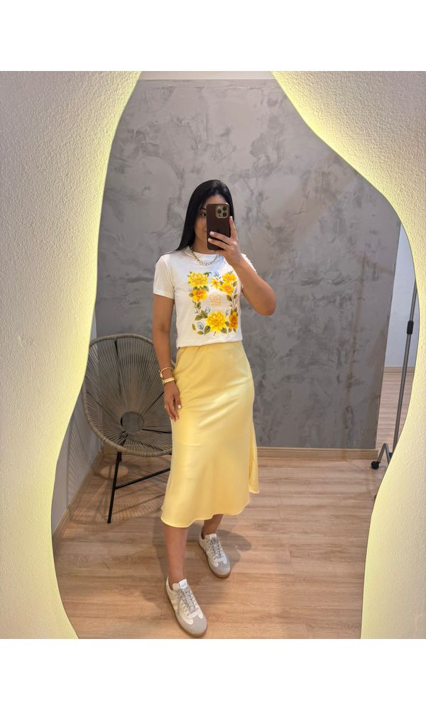 SAIA CETIM AMARELA - 3224 - Loja Damas