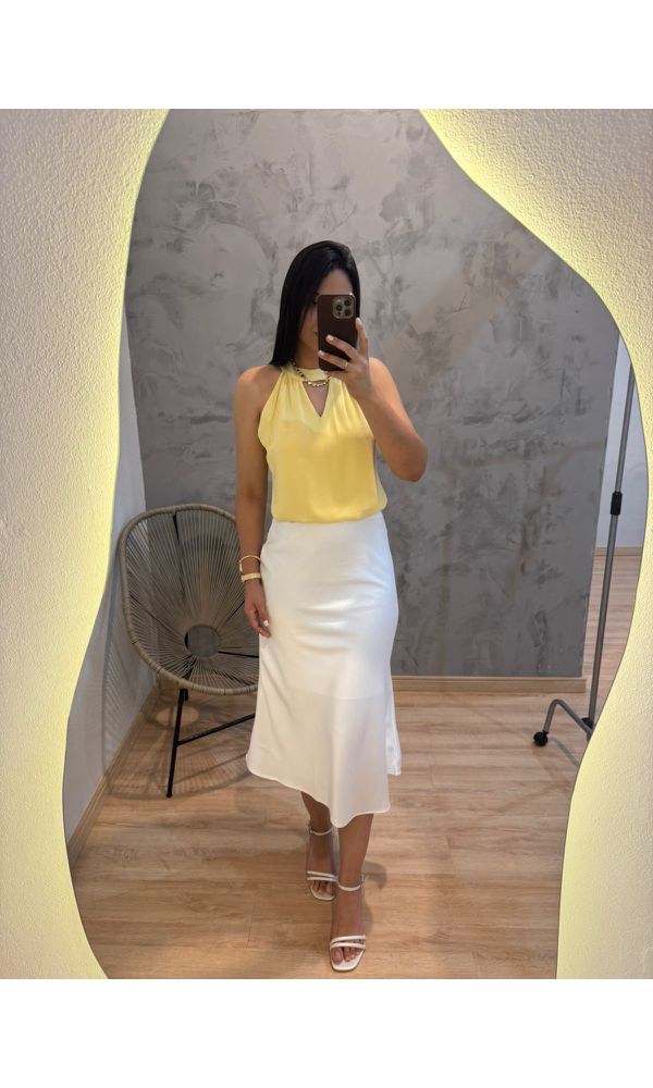 SAIA CETIM BRANCA - 3236 - Loja Damas