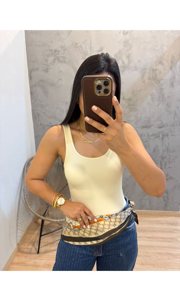 BODY MICROFIBRA MALHA CANELADA PREMIUM OFF - 3325 - Loja Damas