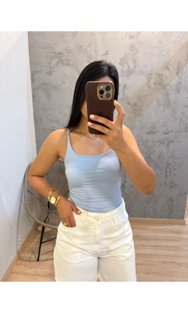 ALCINHA BASICA POLIAMIDA AZUL BEBE - 02300 - Loja Damas