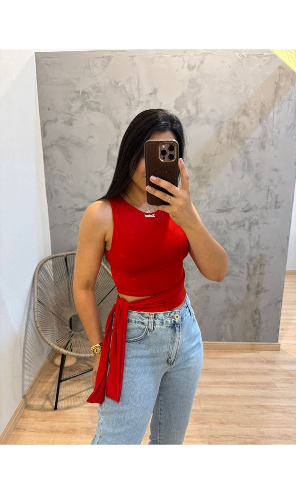 CROPPED SUPLEX VERMELHO - 03020 - Loja Damas