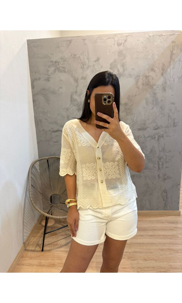 BATA CAMISA MANGA CURTA OFF - 36250 - Loja Damas