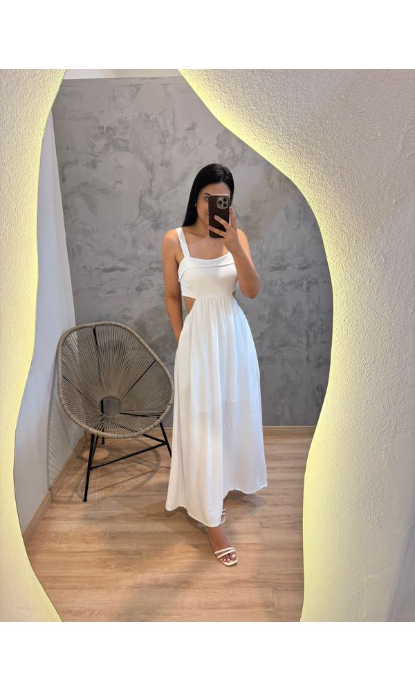 VESTIDO NIKOLY AMARRAÇÃO BRANCO - 322541 - Loja Damas