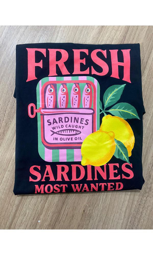 CAMISETA BASICA PRETA PLUS SIZE FRESH - 3665 - Loja Damas