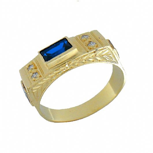 Anel De Formatura Masculino Em Ouro 18k - FA-027-Z - Fábrica das Alianças