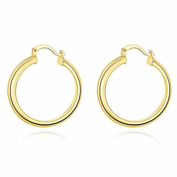 Brinco em Ouro 18K Argola com trava de 22mm Brinco em Ouro 18K Argola com trava de 22mm