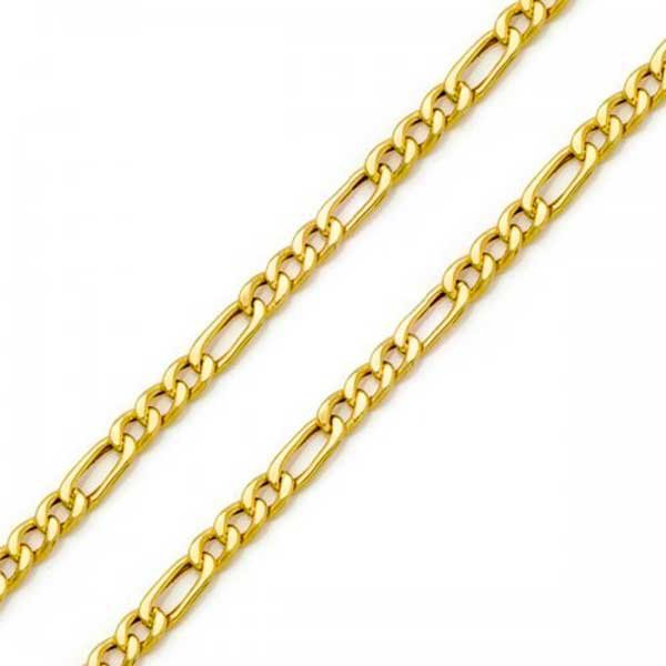 Corrente em Ouro 18K Groumet 3x1 de 1,7mm com 60cm Corrente em Ouro 18K Groumet 3x1 de 1,7mm com 60cm