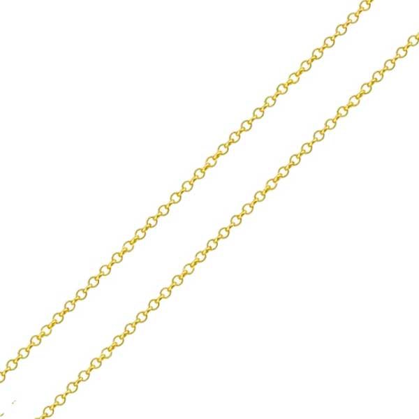 Corrente em Ouro 18K Elo Português de 1mm com 50cm Corrente em Ouro 18K Elo Português de 1mm com 50cm