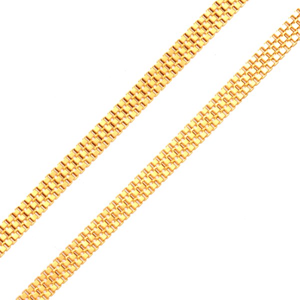 Corrente em Ouro 18K Veneziana Tripla de 1,5mm com 40cm Corrente em Ouro 18K Veneziana Tripla de 1,5mm com 40cm
