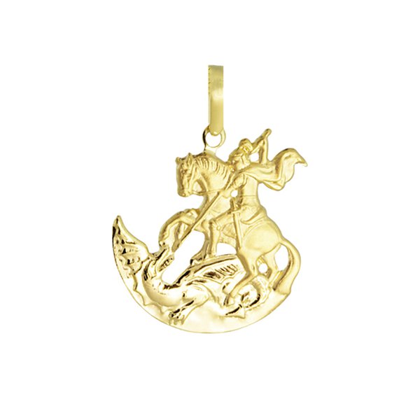 Pingente em Ouro 18K São Jorge de 17mm Pingente em Ouro 18K São Jorge de 17mm