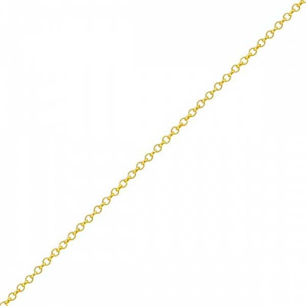 Tornozeleira em Ouro 18K Elo Português de 1,1mm com 24cm Tornozeleira em Ouro 18K Elo Português de 1,1mm com 24cm