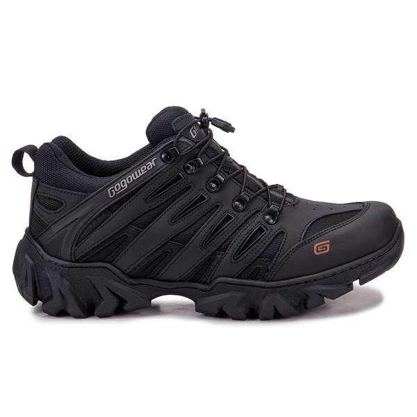 Tênis Adventure Gogowear 100% Couro ref African Preto