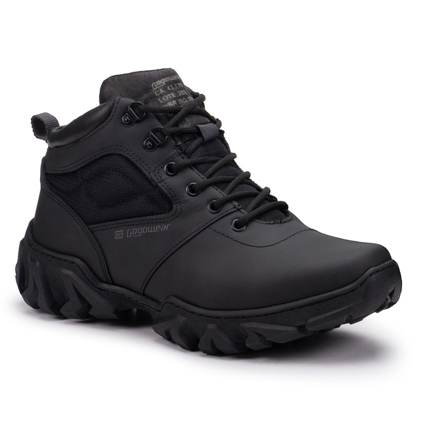 Bota Adventure Mascullino Gogowear 100% Couro ref Dragon Preto