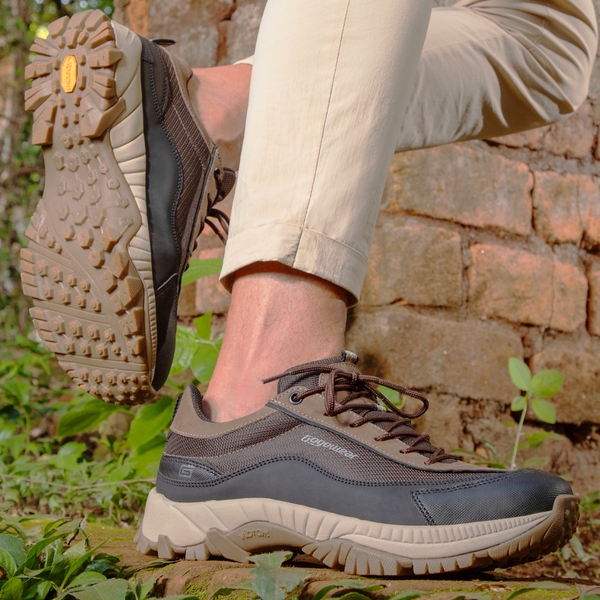 Tênis Adventure Masculino VIBRAM Gogowear 100% Couro ref Spock Low Cravo