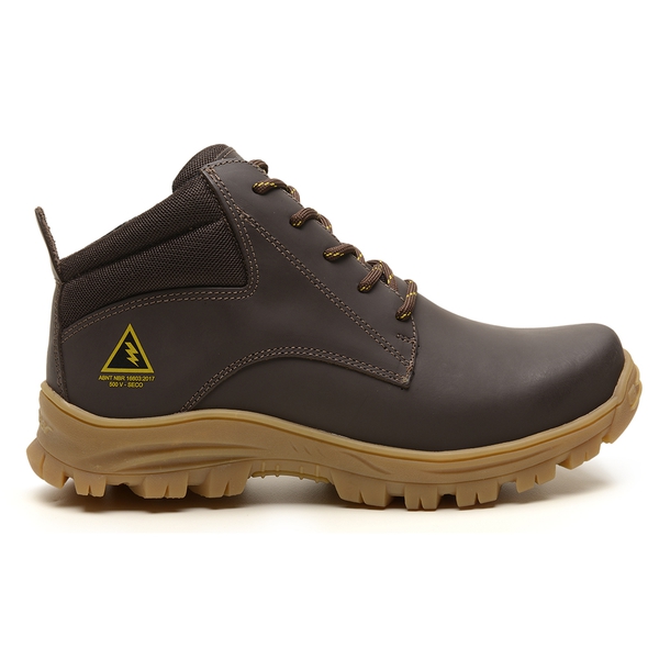 Bota Gogowear Para Eletricista 100% Couro com CA - Ref. KW2024 Café Sola Carambola