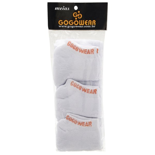 Kit Meia Cano Baixo Branca Gogowear 