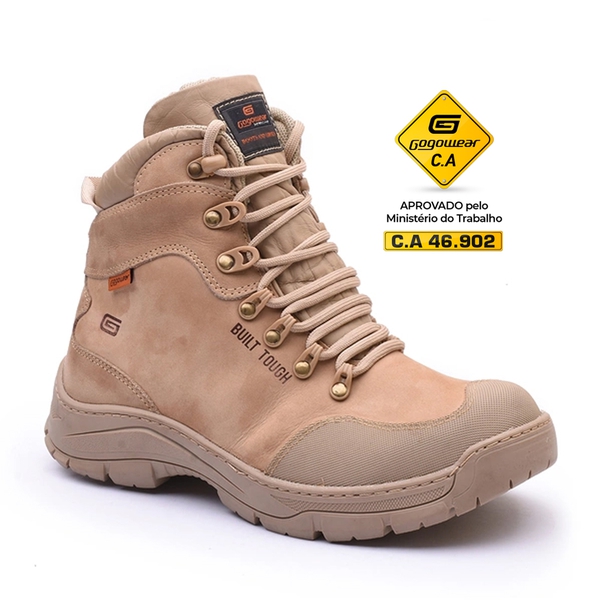 Bota Coturno Militar Epi CA Gogowear 100% Couro ref Alfa cor Areia