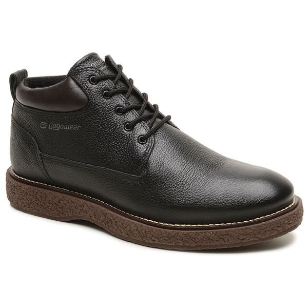 Bota Casual Gogowear 100% Couro ref Soul Preto