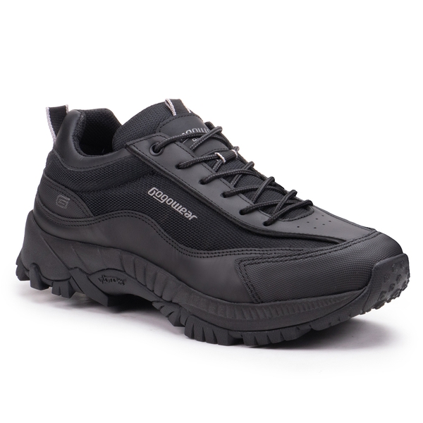 Tênis Adventure Masculino VIBRAM Gogowear 100% Couro ref Spock Low Preto