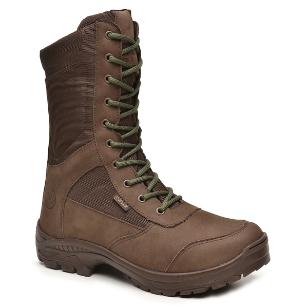 Bota Coturno Militar Gogowear Couro ref Stiger Nobuck Selva Cravo Padrão EB