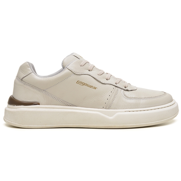 Sapatênis Masculino 100% Couro Gogowear Valley Off-White