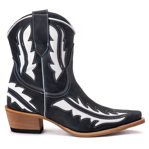 Bota Feminina Texana Tucson - Couro Napa Rio Azul - Solado P52 Natural