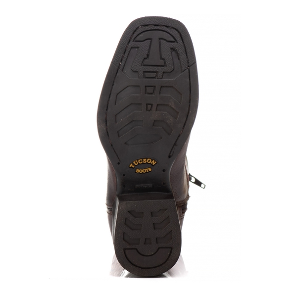 Bota infantil Tucson - Couro Firenze Café com Fóssil Vinho - Solado Tucson Kids