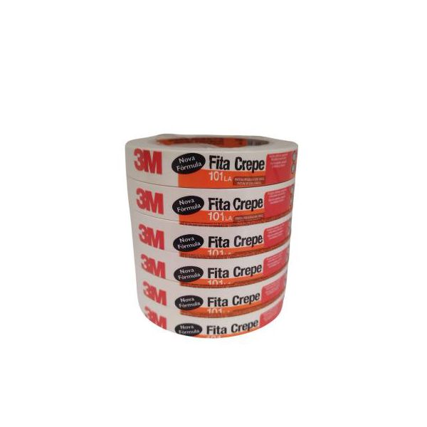FITA CREPE 3M 101 LA 18MMX50M PACOTE COM 6 UNIDADES