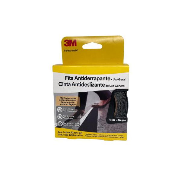 Fita Antiderrapante 3M Safety-Walk®, Preta , 50 mm x 5 m