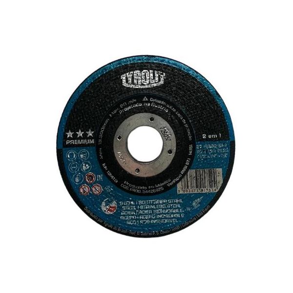 Kit 10 Discos de Desbaste Tyrolit Premium 2 em 1 27E 115 X 7 X 22,23