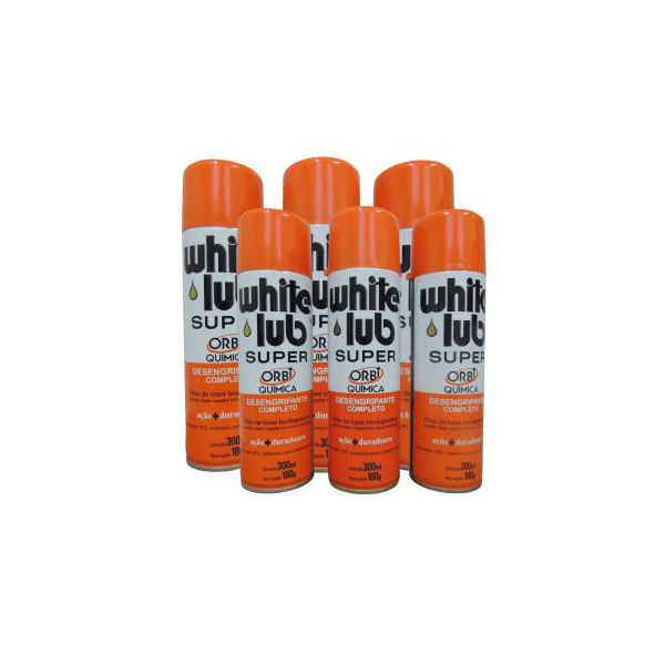 KIT Desengripante White Lub Aerosol ORBI 300ml c/ 6 Unid.