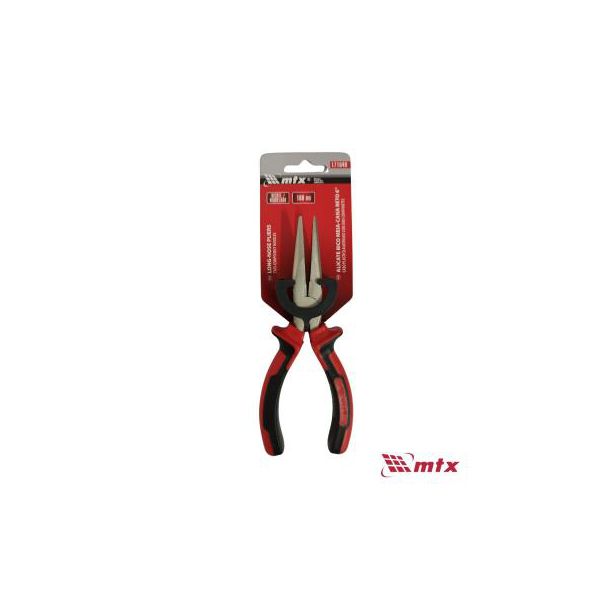 ALICATE BICO MEIA CANA RETO NICKEL 6 POL 160MM NIQUELADO, CABO DUPLA INJEÇÃO MTX