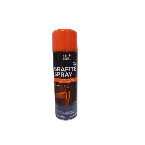 Grafite em Spray Preto 175g/300ml - Lubrificante Seco - ORBI