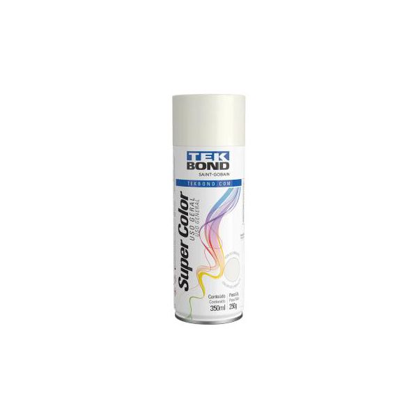 Tinta Aerossol Branco Brilhante Uso Geral 350 Ml/250g - Teckbond