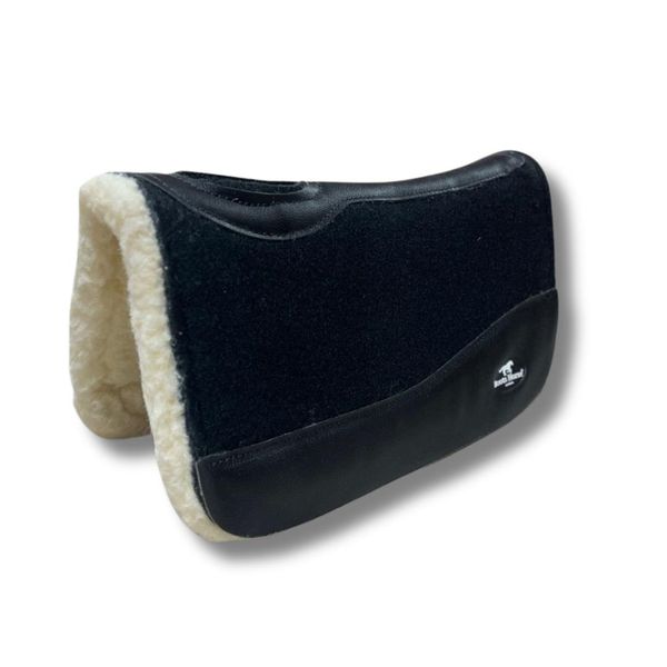 MANTA VAQUEJADA QUADRADA RUBBER WOOL PRETA - BOOTS HORSE