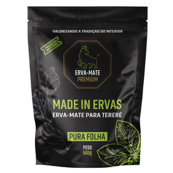 Erva para tereré Sabor Pura Folha - MADE IN ERVAS