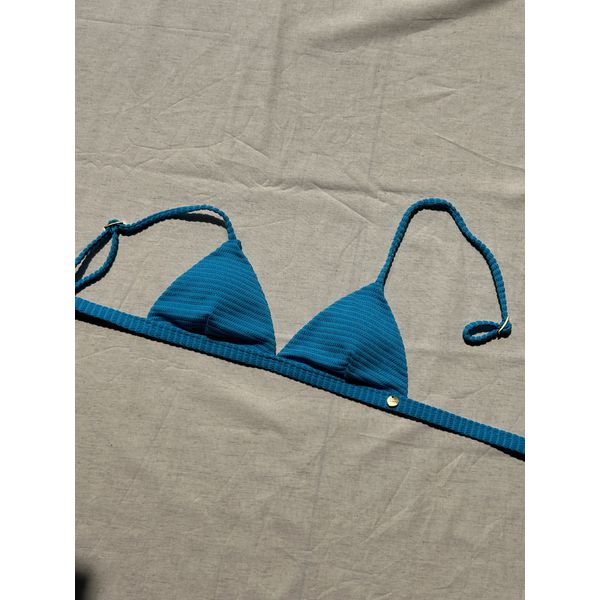 Top Fixo Azul Texturizado