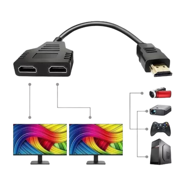 DIVISOR SPLITTER HDMI 1X2 (1 ENTRADA X 2 SAIDA PASSIVO) SWTEC