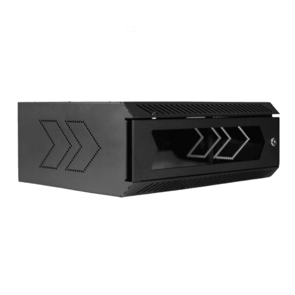 RACK HORIZONTAL 3U PRETO COM VISOR PPA