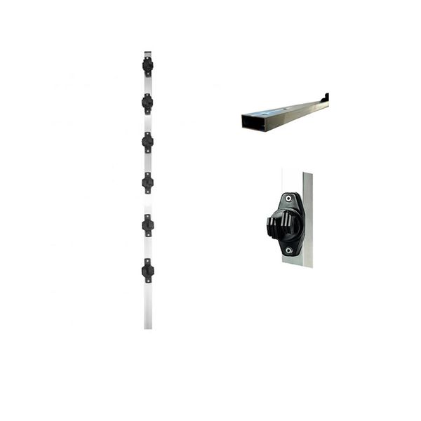 TUBO DE 1M COM 6 ISOLADORES RETANGULAR W 23X12 CONFISEG